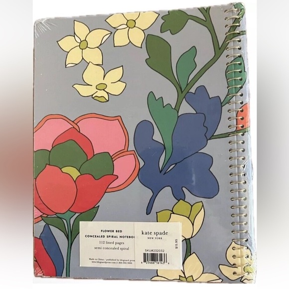Kate Spade New York Flower Journal Concealed Spiral Notebook 112 Lined Pages New - Picture 2 of 3